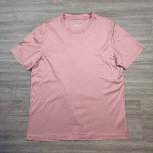 Eton Men's Large Slim Fit T Shirt Pink Filo di Scozia Cotton Solid Base Layer